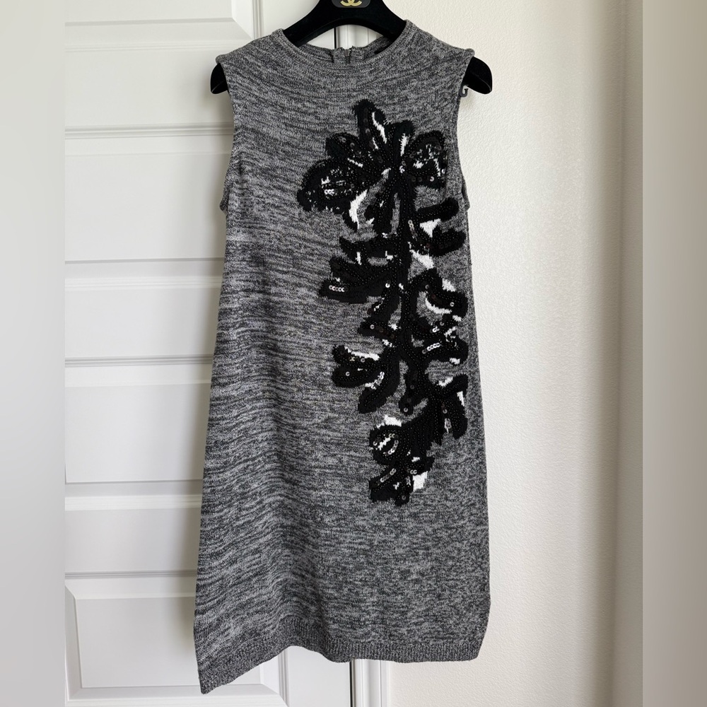 Simply Vera Vera Wang Sleeveless Knit Dress with Sequin Appliqué - Size S